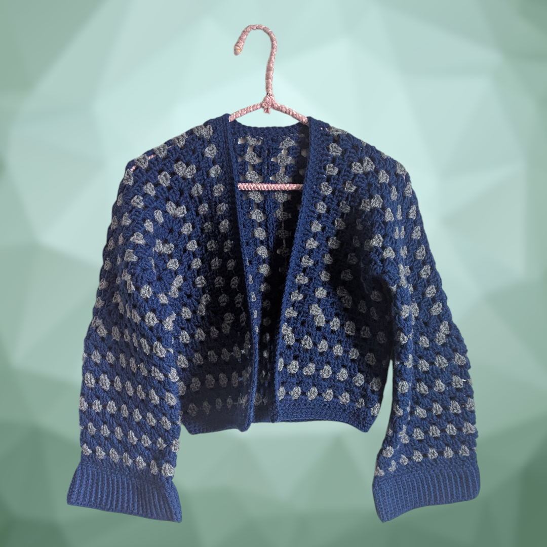 Cropped Hexagon Cardigan